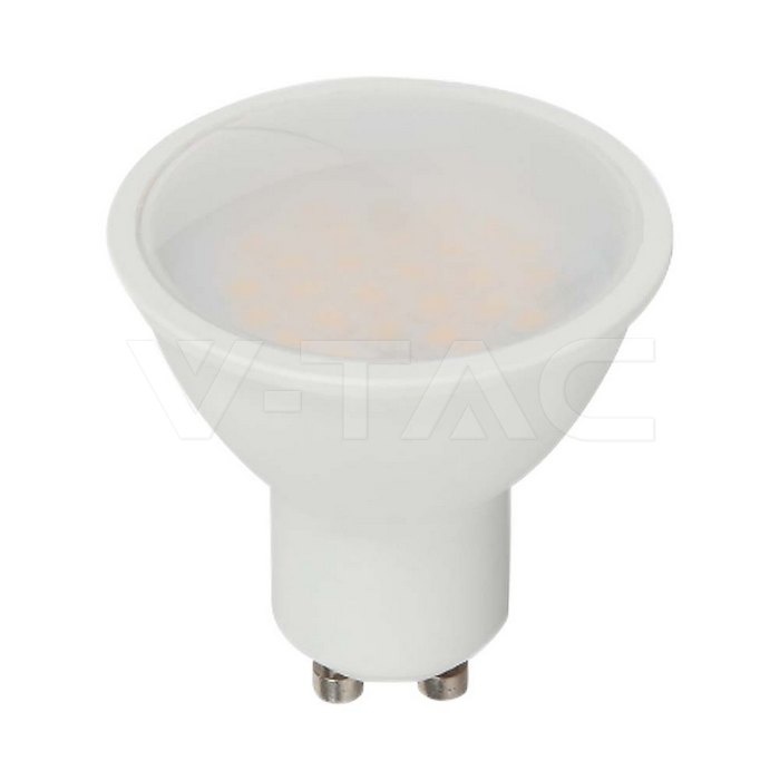 Bec LED 4.5W(35W), GU10, 400lm, lumina neutra (4000 K), cip CREE, IP20, alb, V-TAC