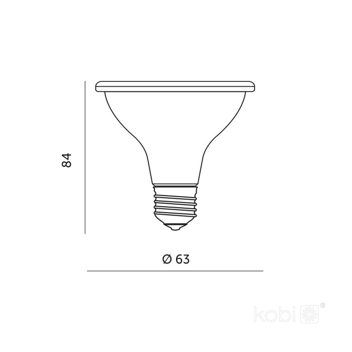 Bec LED pentru cresterea plantelor 7W PLANTY B, E27, lumina roz 1200K, negru, Kobi Design