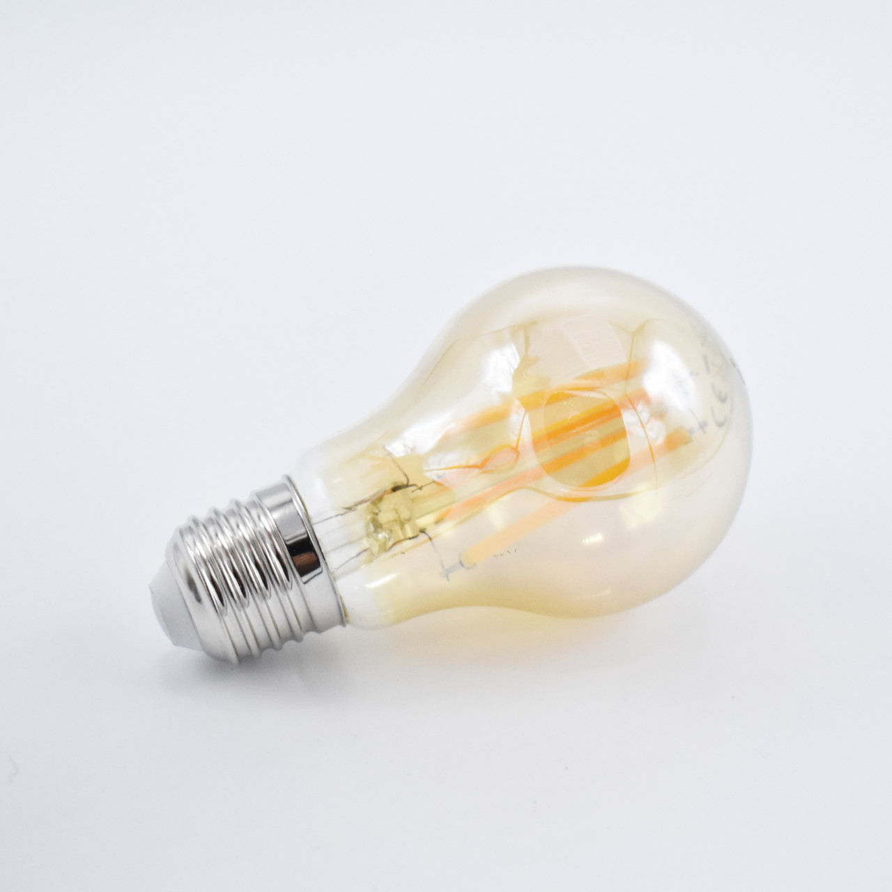 Bec LED V-TAC A60, E27, 12W(90W), 1350 lm, lumina calda (2200K), sticla amber, filament, clasa energetica F - 3 | YEO