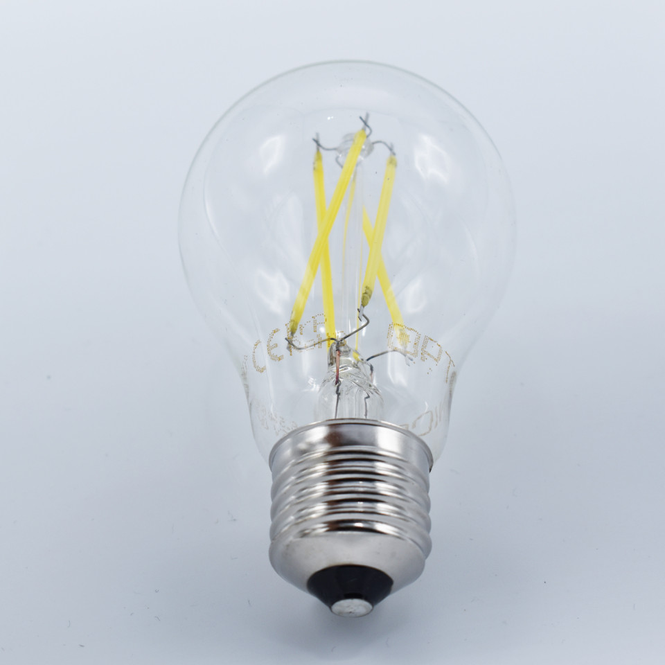 Bec led Vintage filament 6.5W (56W), E27, A60, 810 lm, lumina rece (6000K), clar, Optonica - 3 | YEO