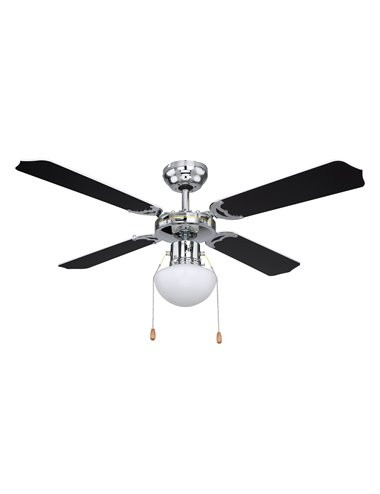 Candelabru Champion 0309CSW, cu ventilator, 1xE27, crom+negru, IP20, Globo - 2 | YEO