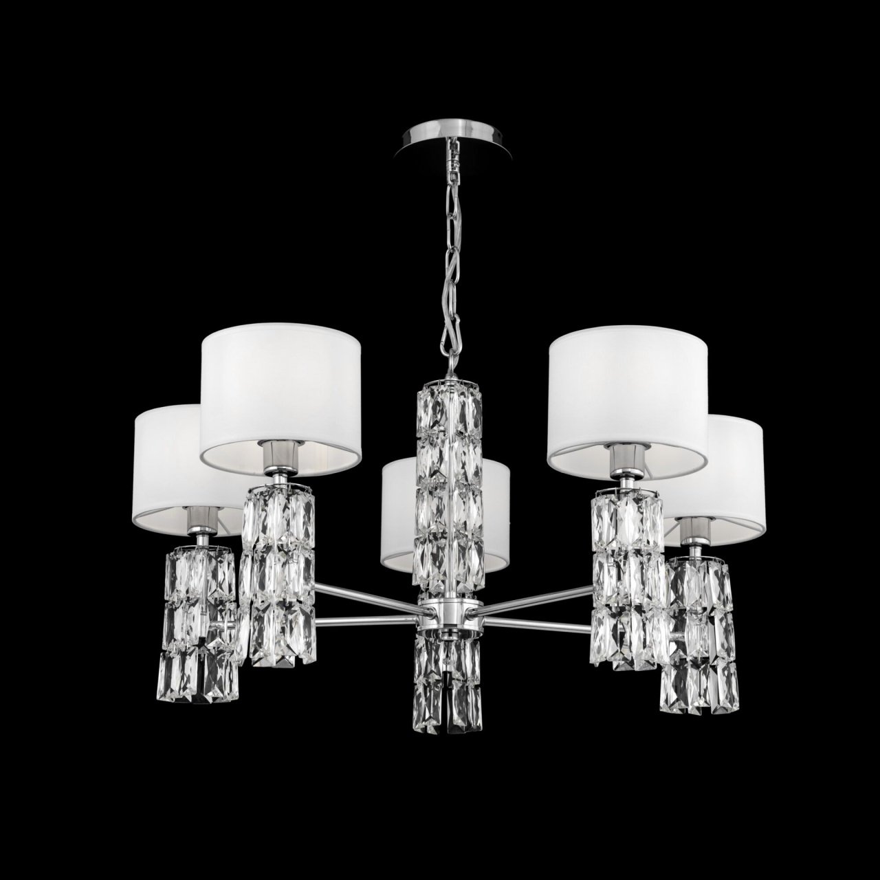 Candelabru Talento DIA008PL-05CH, 5xE14, crom+alb, IP20, Maytoni - 2 | YEO