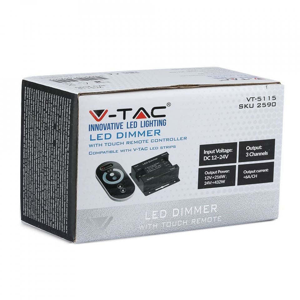 Controller banda led touch monocolor 12-24V 18A - 2 | YEO