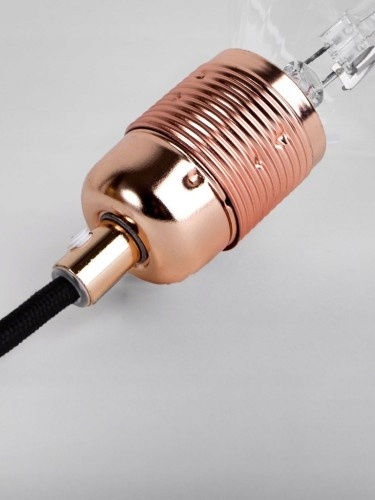 Dulie metalica vintage E27 Delphia, finisaj cupru - imagine 2