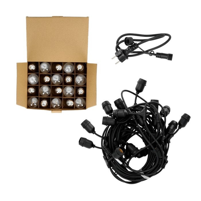 Ghirlanda luminoasa, 20x1W becuri incluse, 20 m, lumina calda(2700 K) - 3 | YEO