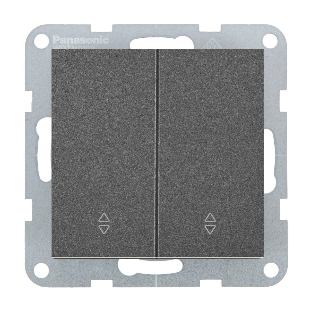 Intrerupator dublu cap scara 10A, IP20, Grafit, Panasonic Karre Plus 55