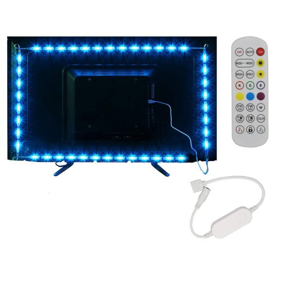 Kit Banda LED Smart, RGBW, 2m, Interior, 30 LEDuri/m, Controller+Alimentare USB