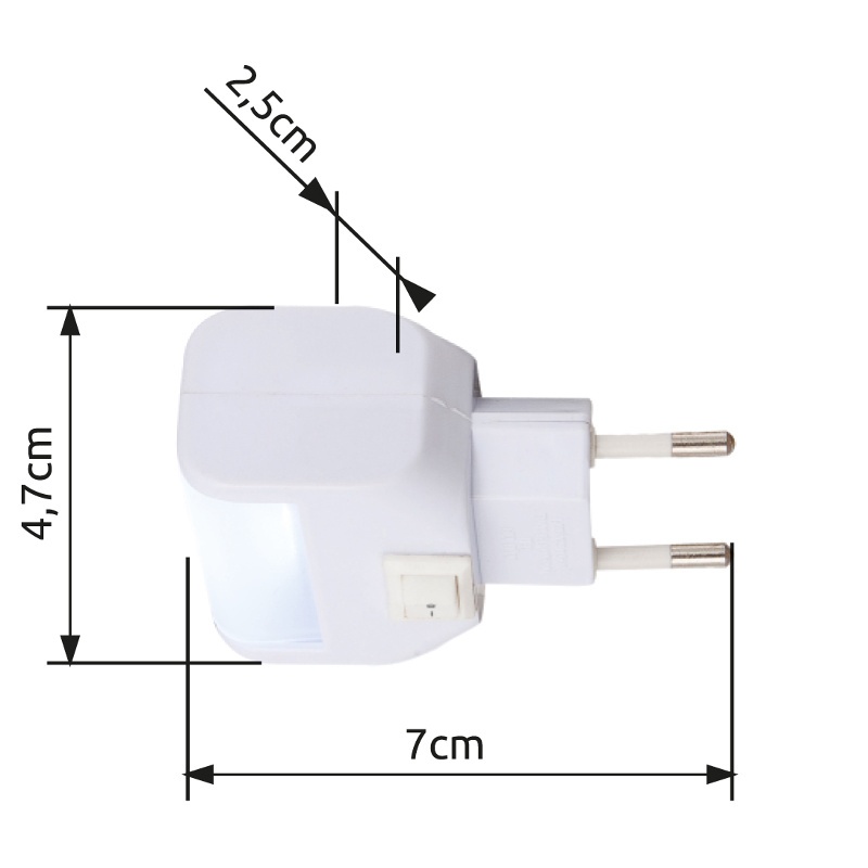 Lampa de veghe LED Chaser 31908, 0.06W, 21lm, lumina rece, alb, IP20, Globo