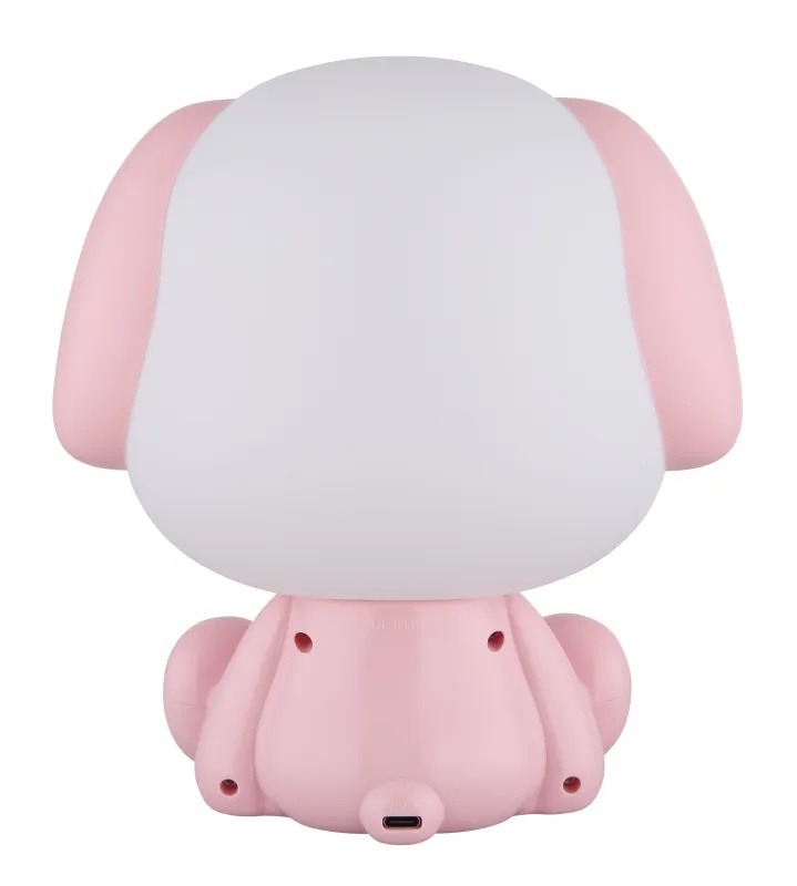 Lampa de veghe LED forma de catelus 1W, 32 lm, lumina calda (3000K), IP20, touch dimmer, roz mat/alb - 2 | YEO