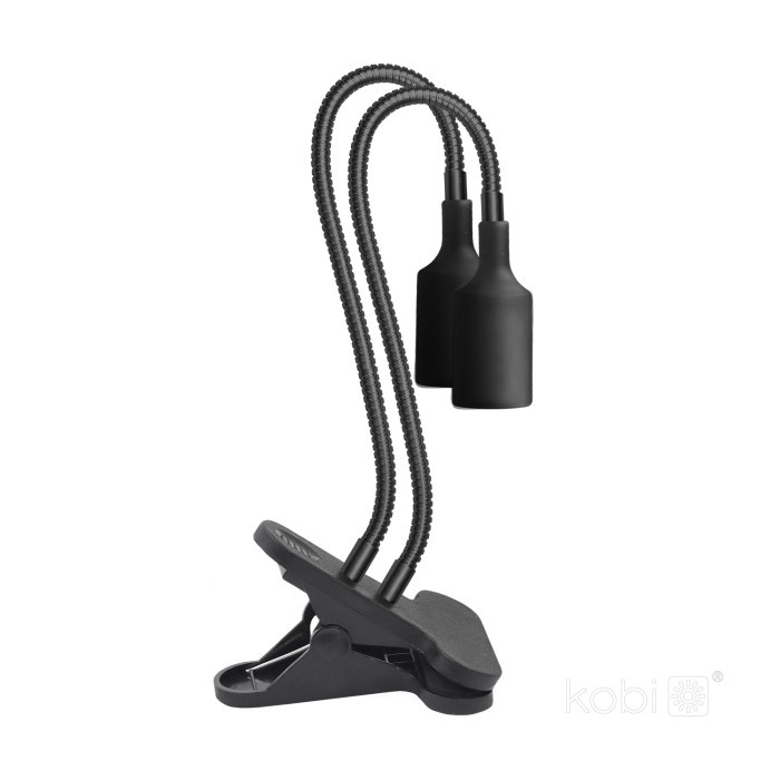 Lampa pentru plante KOBI PLANTY, 2xE27, neagra, Kobi Design