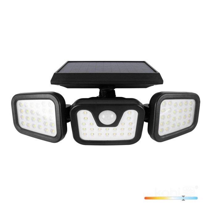 Lampa Solara LED Kobi, 2W, cu senzor de miscare si telecomanda, lumina rece(6000 K)