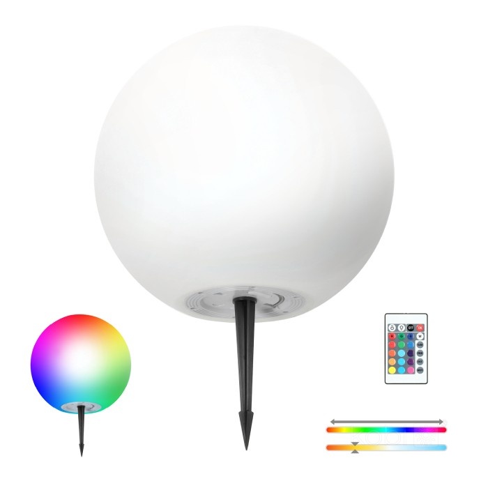 Lampa Solara tip minge, RGBW, diametru 40cm, cu telecomanda, Kobi