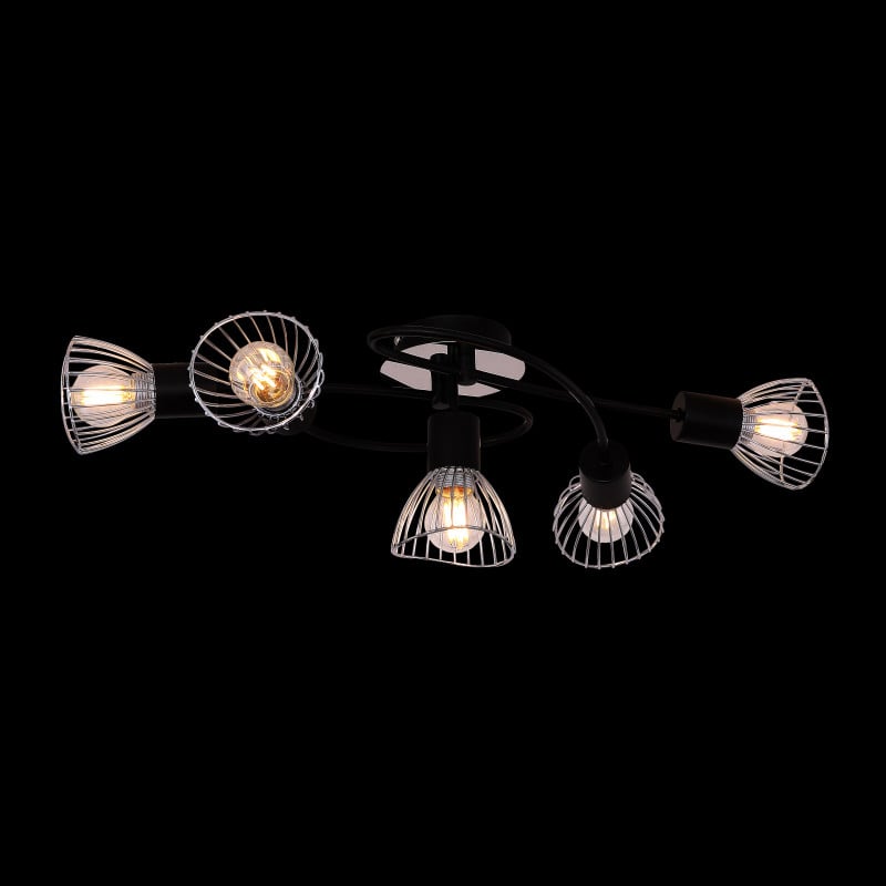 [Lichidare de stoc]Lustra Fassa 54815-5, 5xE14, crom+negara, IP20, Globo Lighting - 1 | YEO