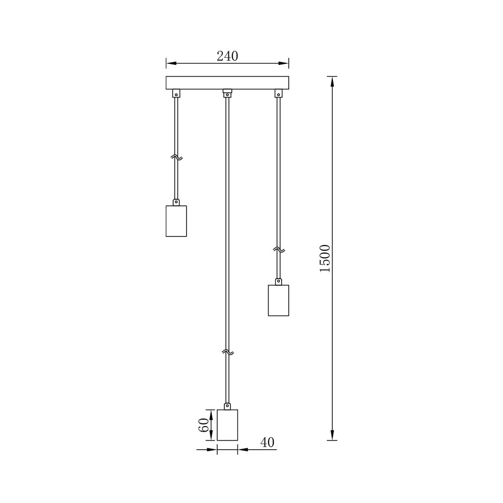 Lustra BR-BV04-00061, 3xE27, neagra, IP20, Braytron