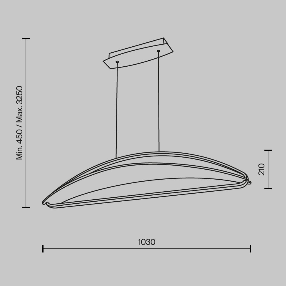 Lustra LED Breeze MOD281PL-L34BS3K, 33W, 2040lm, lumina calda, IP20, aurie+transparenta, Maytoni - 3 | YEO