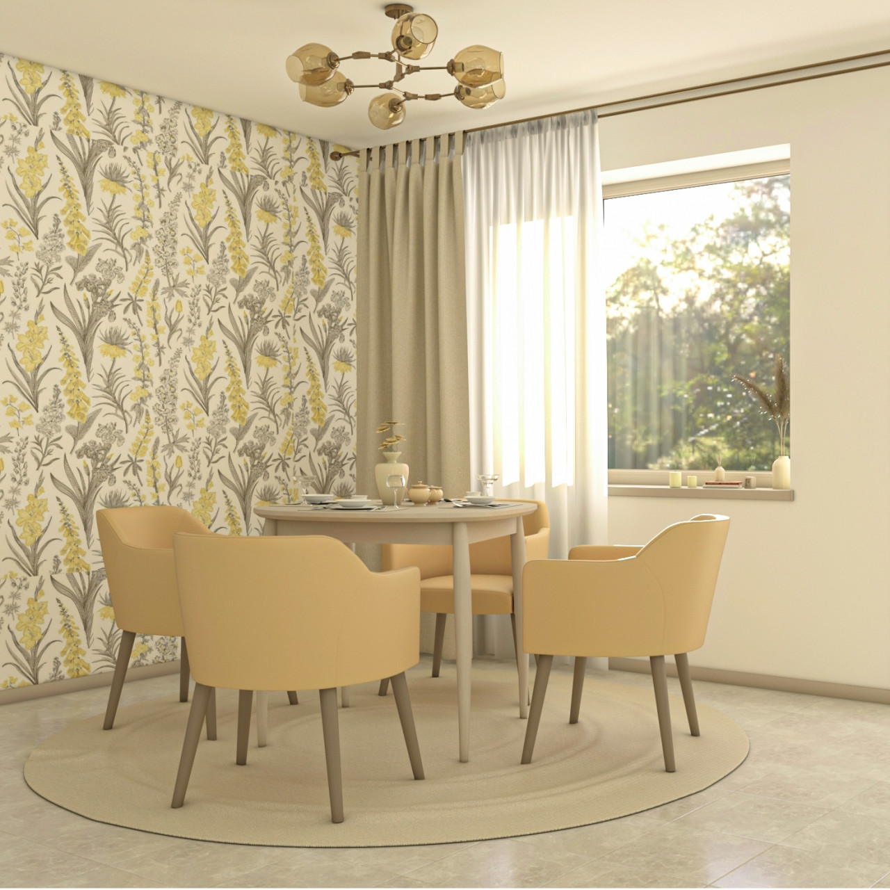 Lustra Scrap LY-3480, 6xE27, ambra+bej, IP20, Klausen - imagine 6