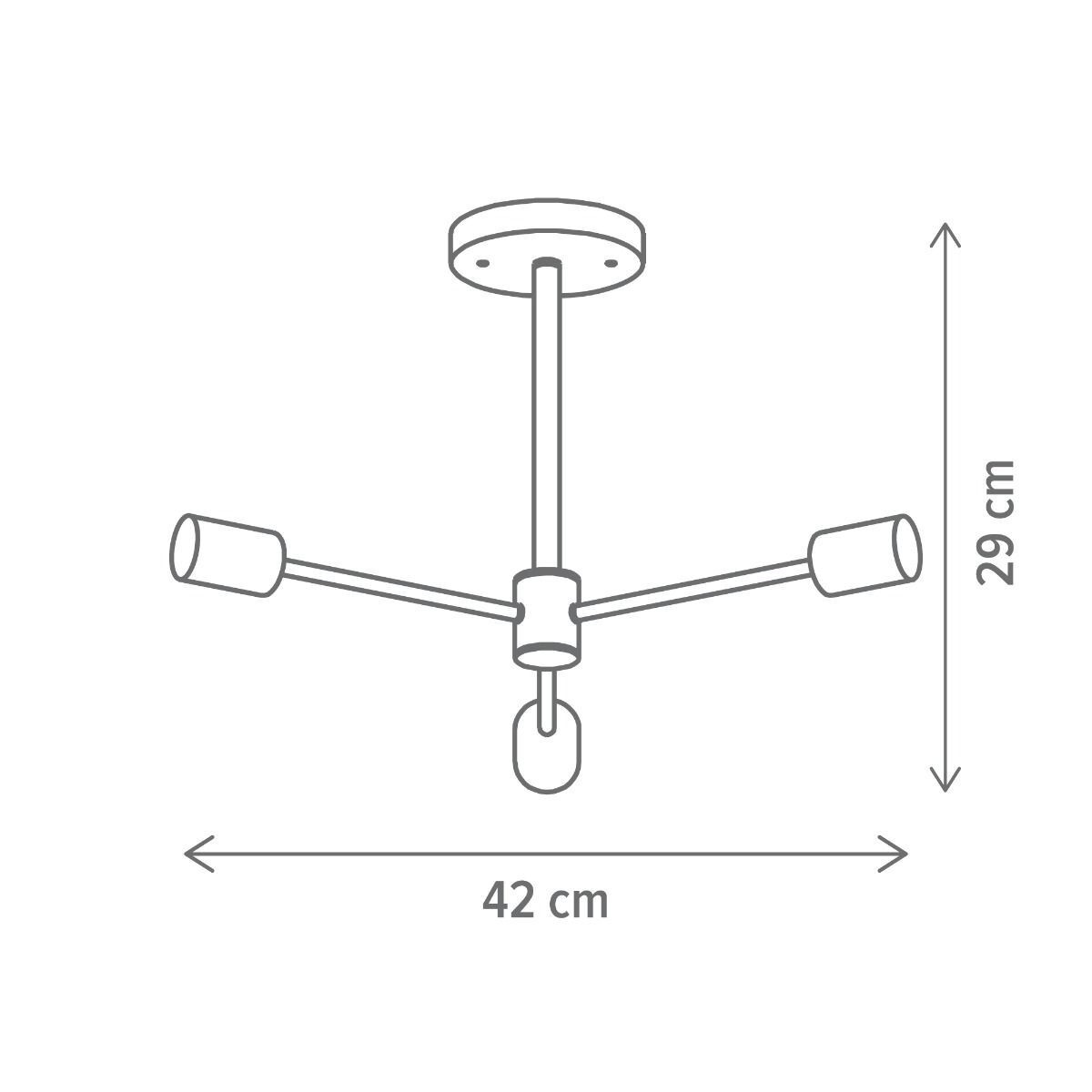 Lustra Stick 3, 3xE27, aurie, Klausen