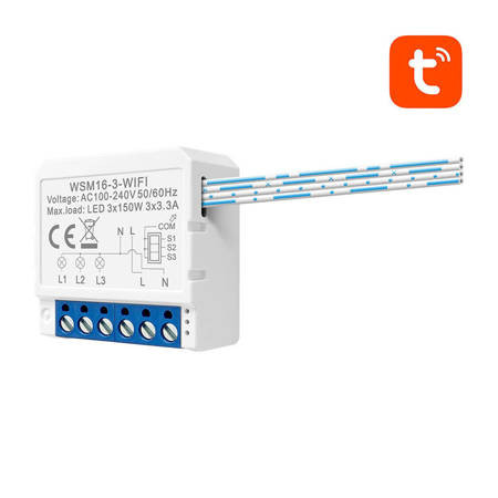 Modul Smart Switch WiFi WSM16-W3 TUYA, 3 canale, Avatto - 1 | YEO