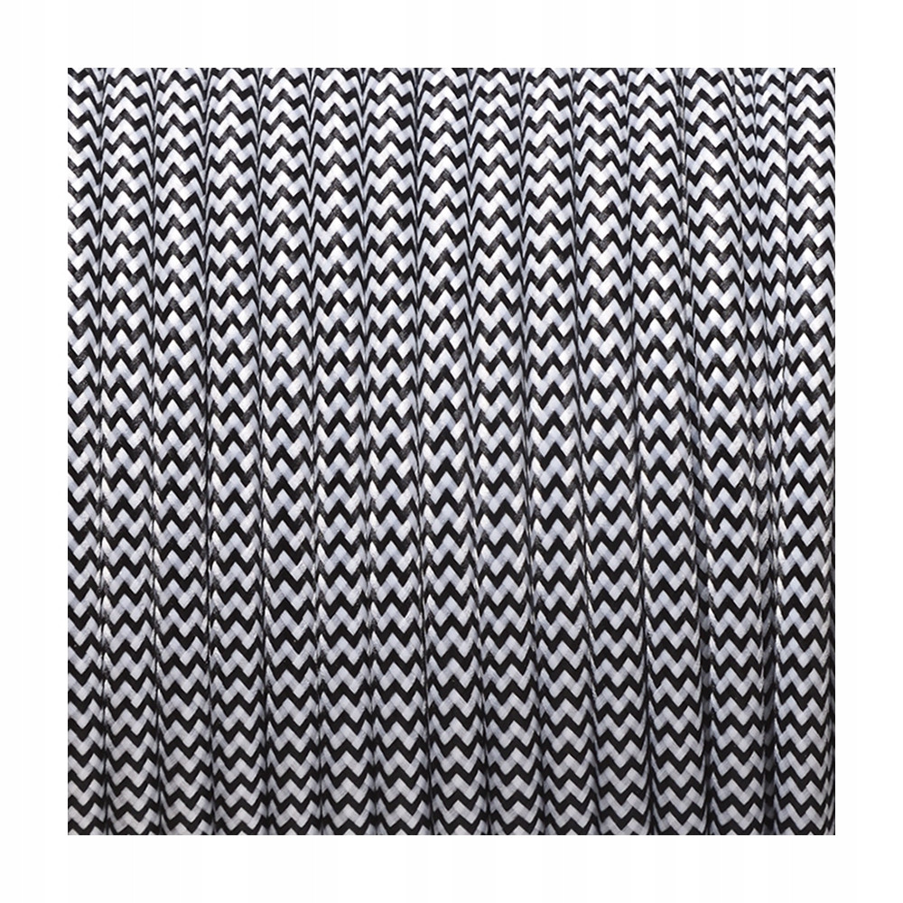 Pachet 2m Cablu Textil Alb-Negru 2x0,75