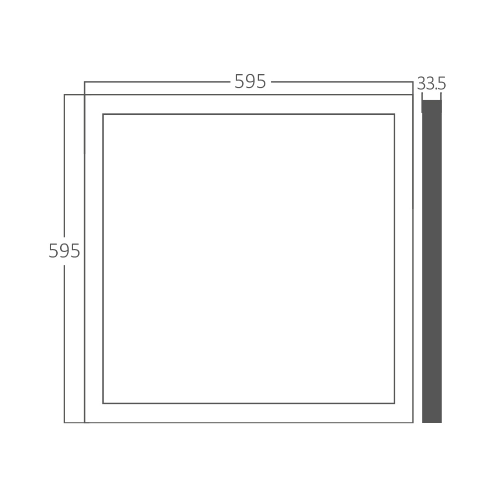 Panou LED Aplicat 60x60, 40W, 6500K, Aplicat, Braytron - 2 | YEO