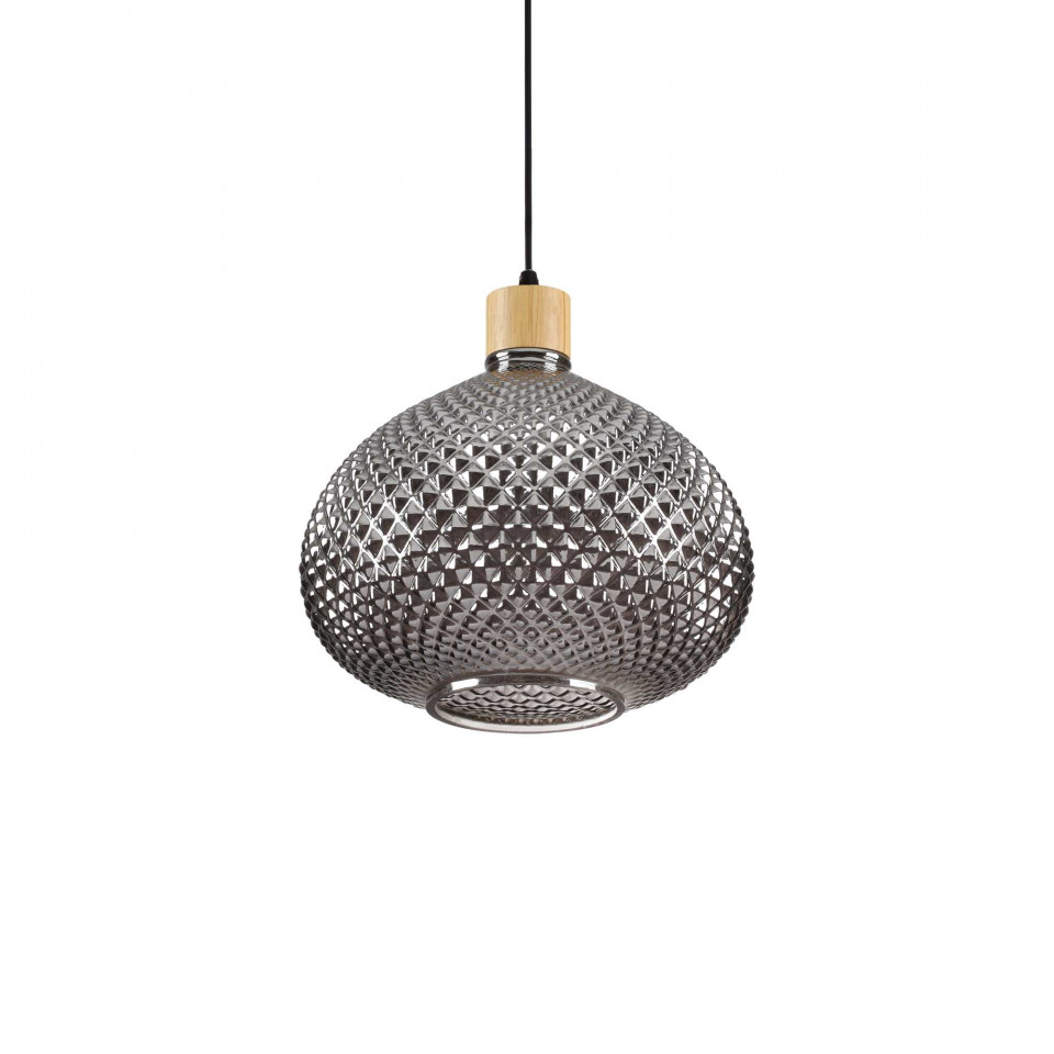 Pendul Bergen 238920, 1xE27, fumuriu, IP20, Ideal Lux