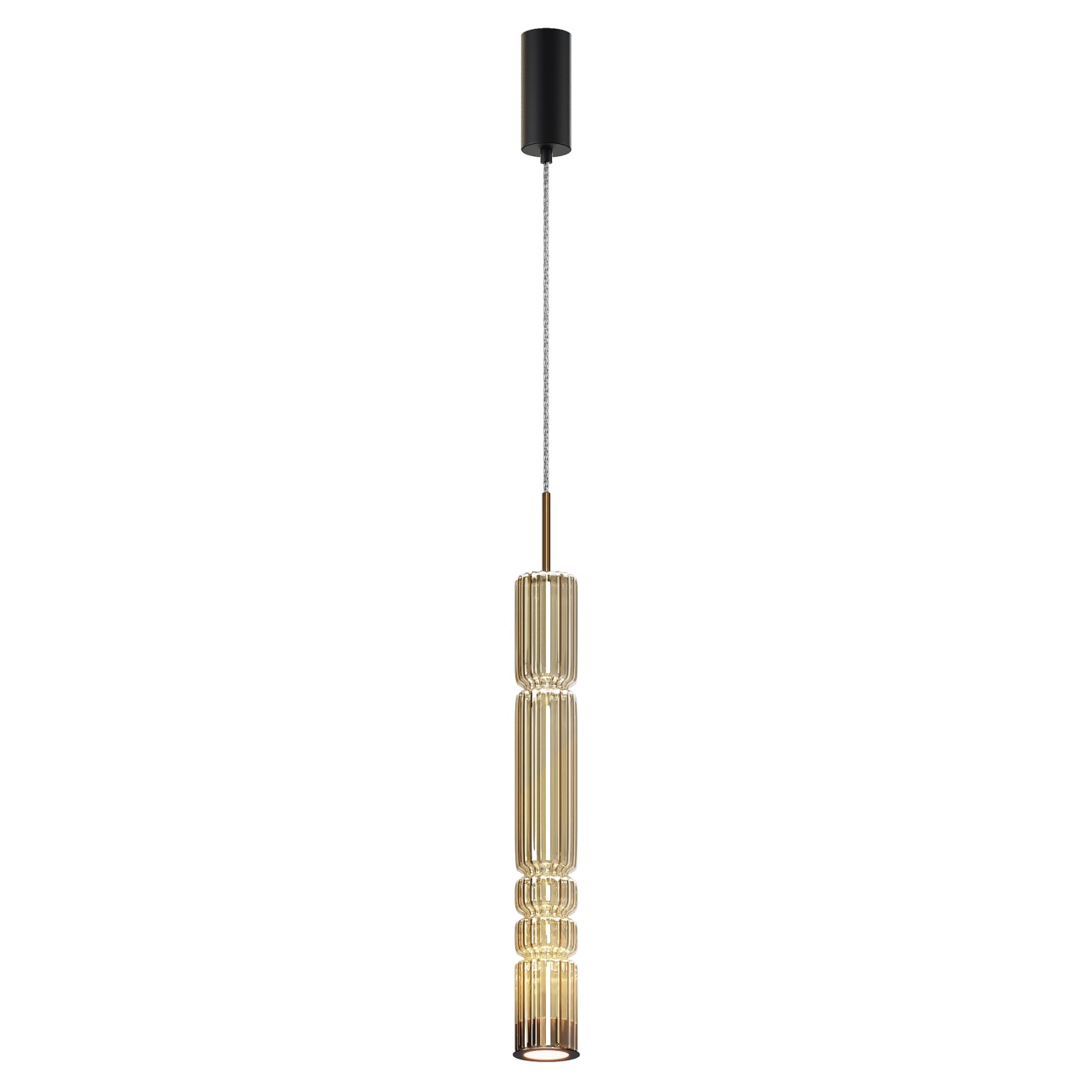 Pendul LED Ordo MOD272PL-L12BS3K, 8W, 920lm, lumina calda, IP20, negru+cognac, Maytoni