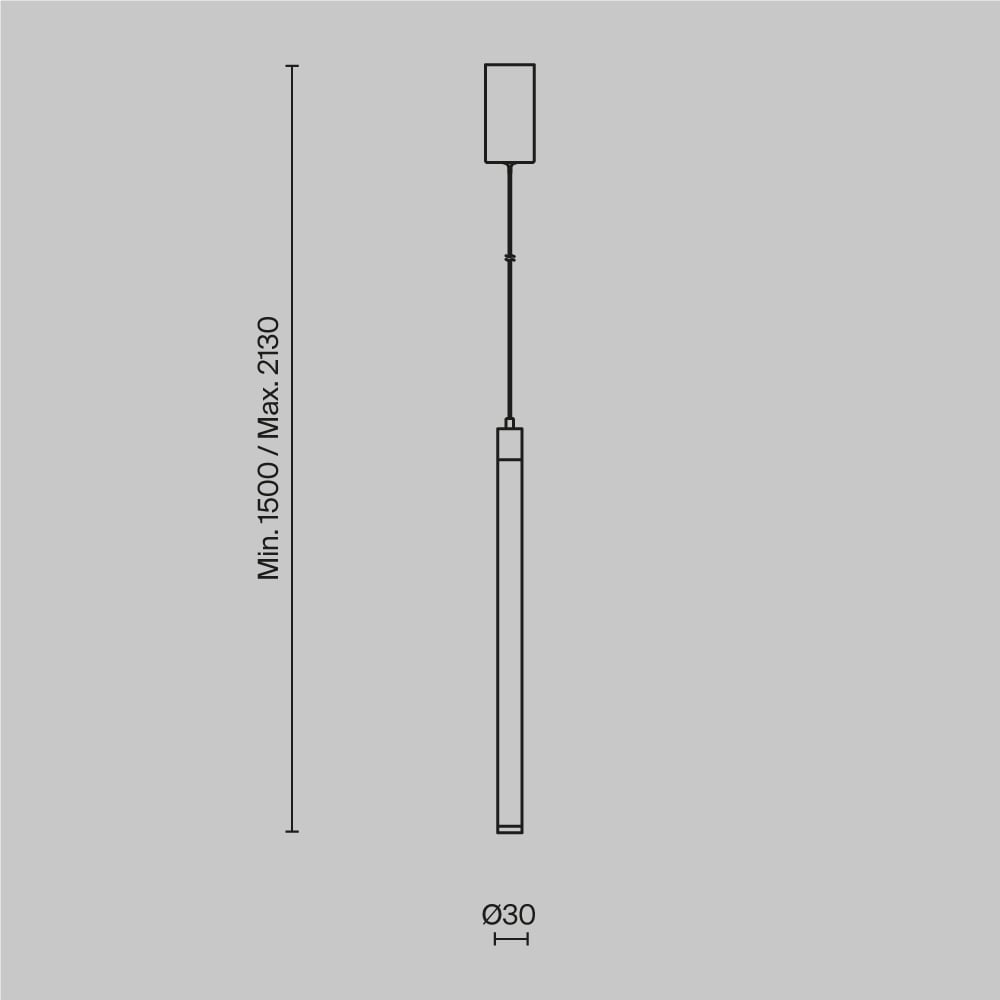 Pendul LED Ray P022PL-L10B, 10W, 1000lm, lumina calda, IP20, negru, Maytoni