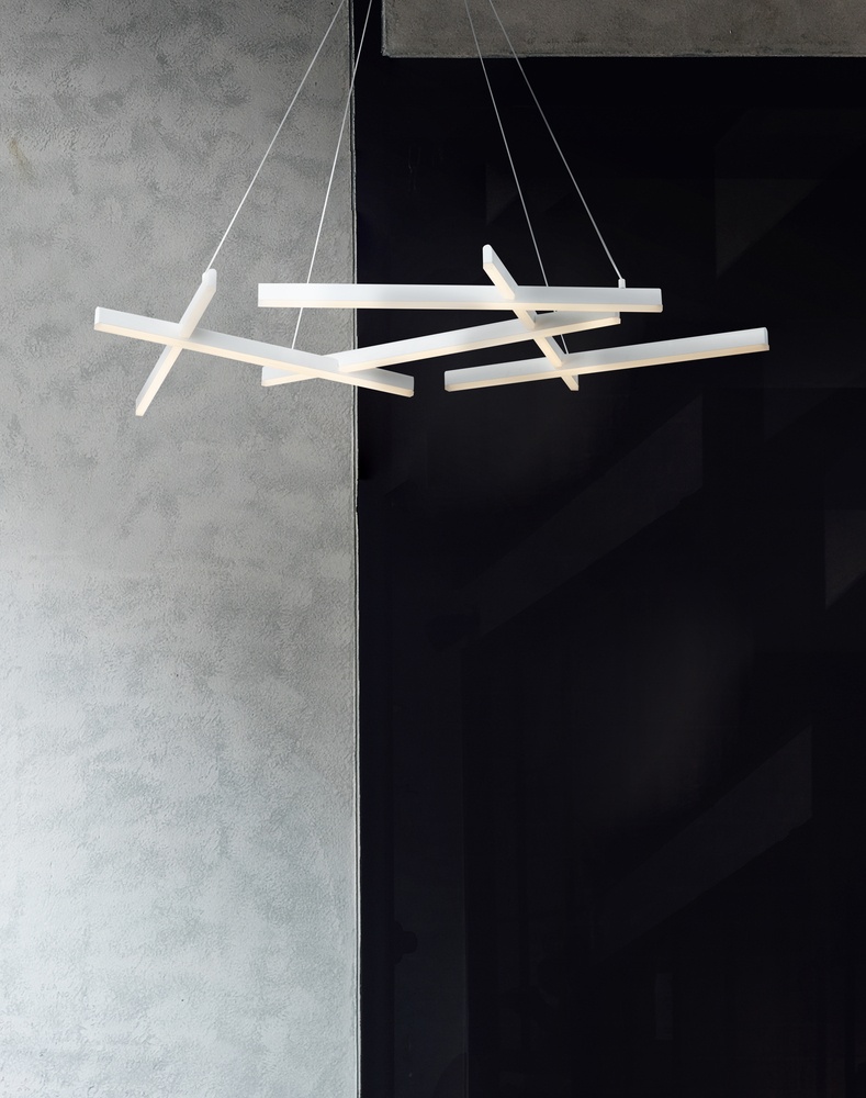 Pendul Line, 79W, lumina calda (3000K), alb, Maytoni - imagine 4