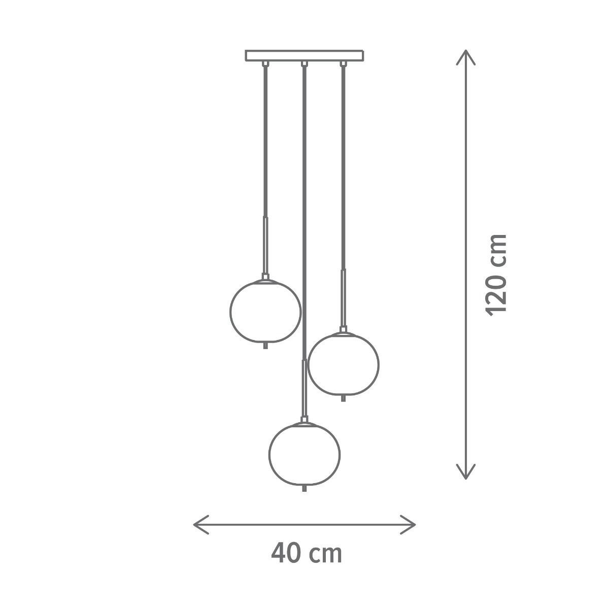 Pendul Lofty SP3, 3xE27, negru, Klausen