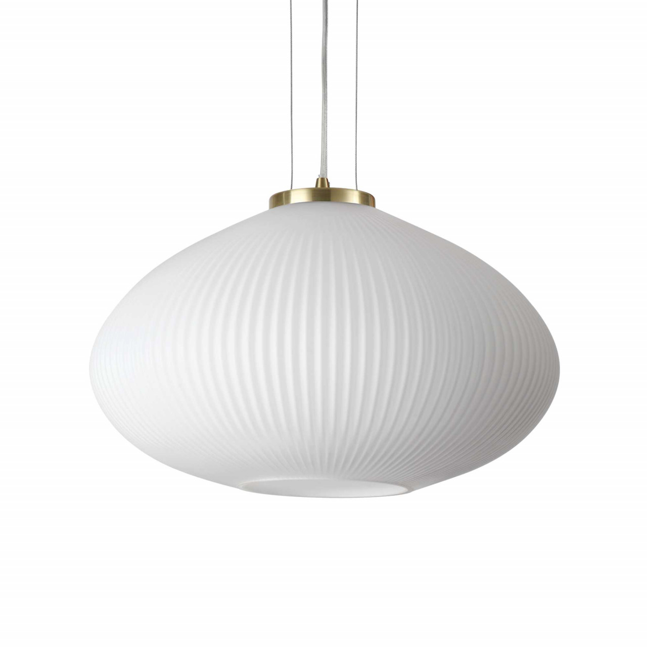 Pendul Plisse 285191, 1xE27, alb+bronz, IP20, Ideal Lux