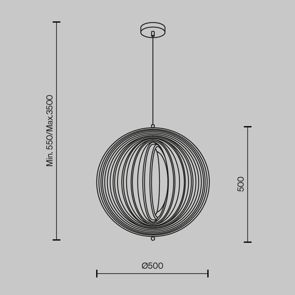 Pendul Roots MOD197PL-01W1, 1xE27, negru+bej, IP20, Maytoni