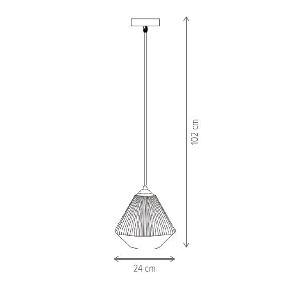 Pendul Tringal KL111091, 1xE27, ambra, IP20, Klausen - 2 | YEO