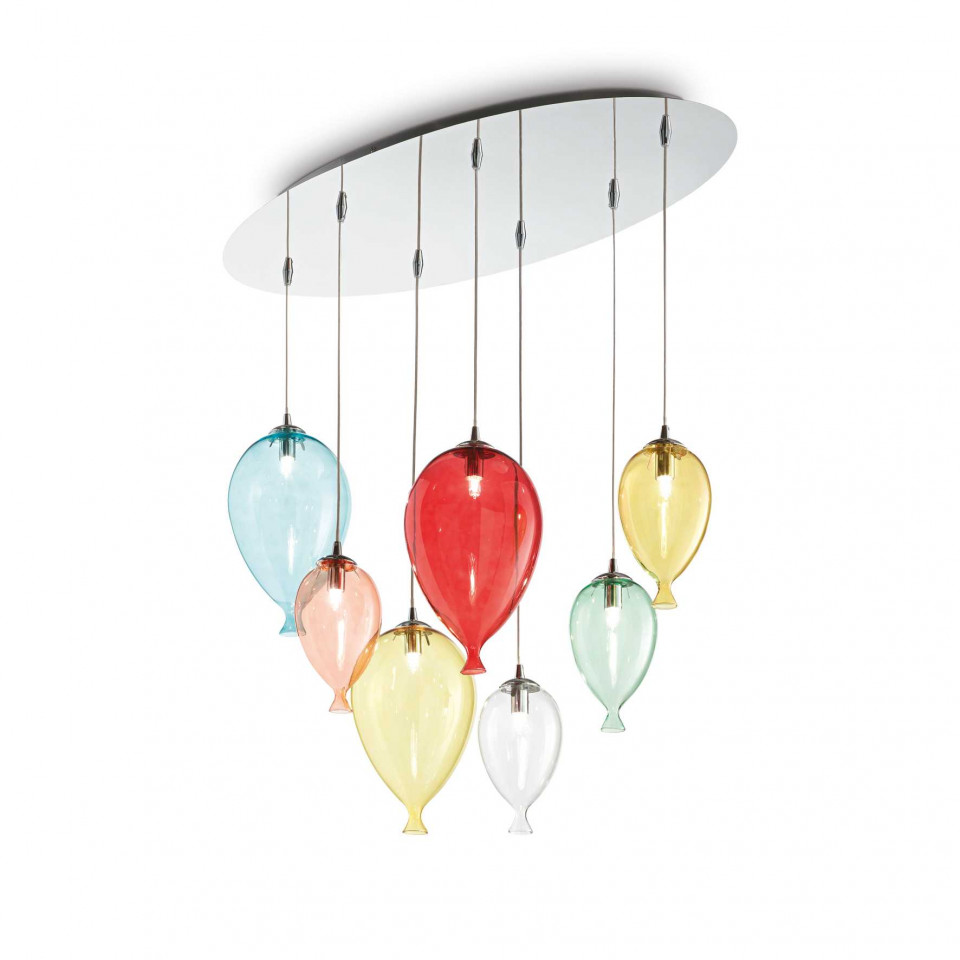 Plafoniera Clown 100937, 7xG9, multicolora, IP20, Ideal Lux