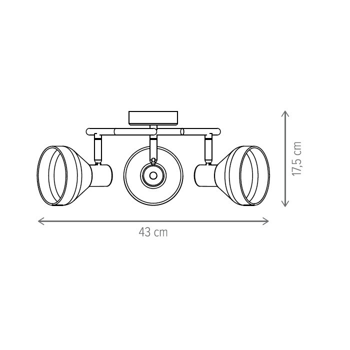 Plafoniera Intim KL163003, 3xE14, neagra+fumurie, IP20, Klausen - 1 | YEO