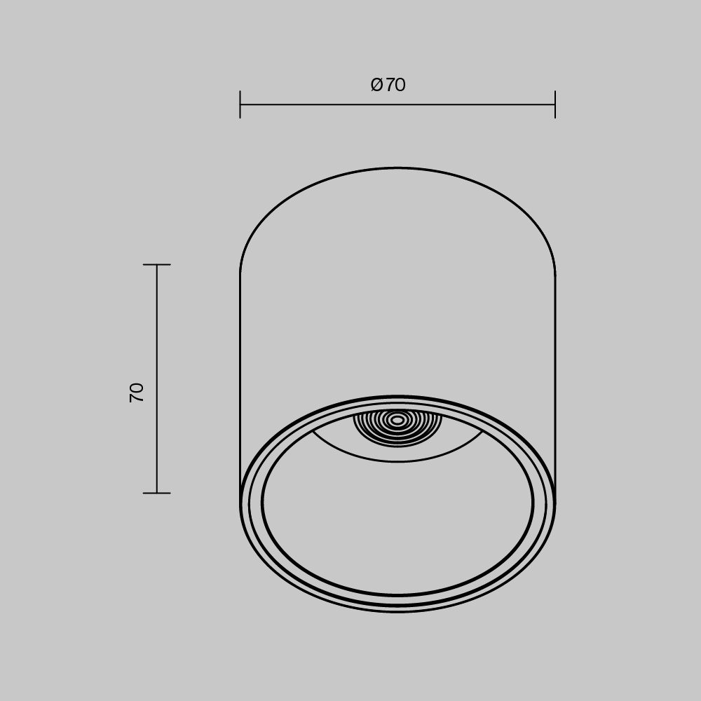 Plafoniera LED Alfa C064CL-L12B3K, 12W, 840lm, lumina calda, IP20, neagra, Maytoni