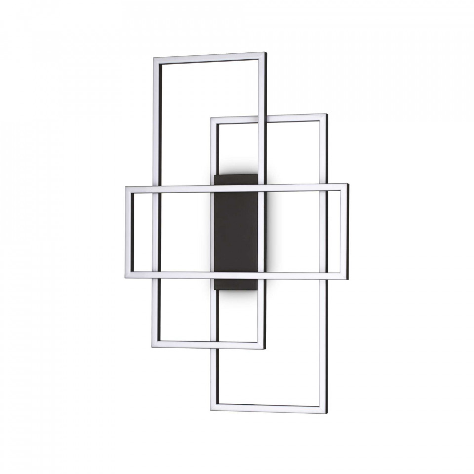 Plafoniera LED Frame 270661, 31W, 2700lm, lumina calda, IP20, neagra, Ideal Lux