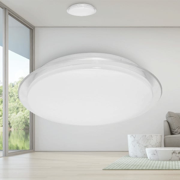 Plafoniera LED Jade BH16-20680, rotunda, 24W, 2450lm, lumina calda+neutra+rece, IP20, alba, Braytron - 1 | YEO