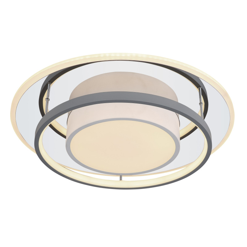 Plafoniera LED Leola 48017-60R, cu telecomanda, 60W, 2650lm, lumina calda+neutra+rece, IP20, alba, Globo Lighting