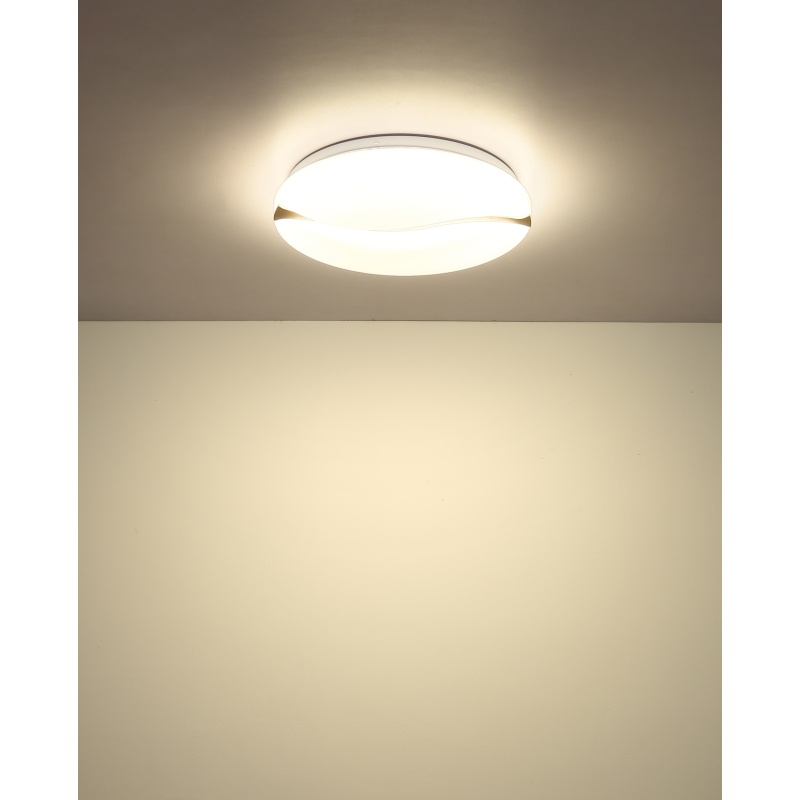 Plafoniera LED Leticia 24W, lumina calda/neutra/rece, functie memorie, alba, Globo Lighting