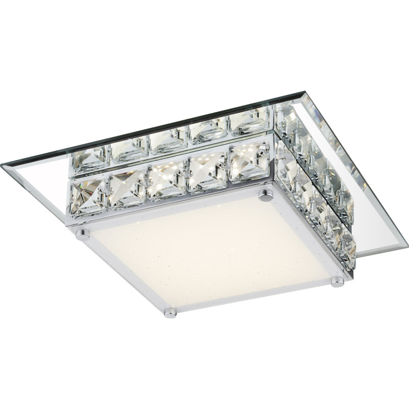 Plafoniera LED Margo 49355, 12W, 720lm, lumina neutra, IP20, crom+transparenta, Globo Lighting