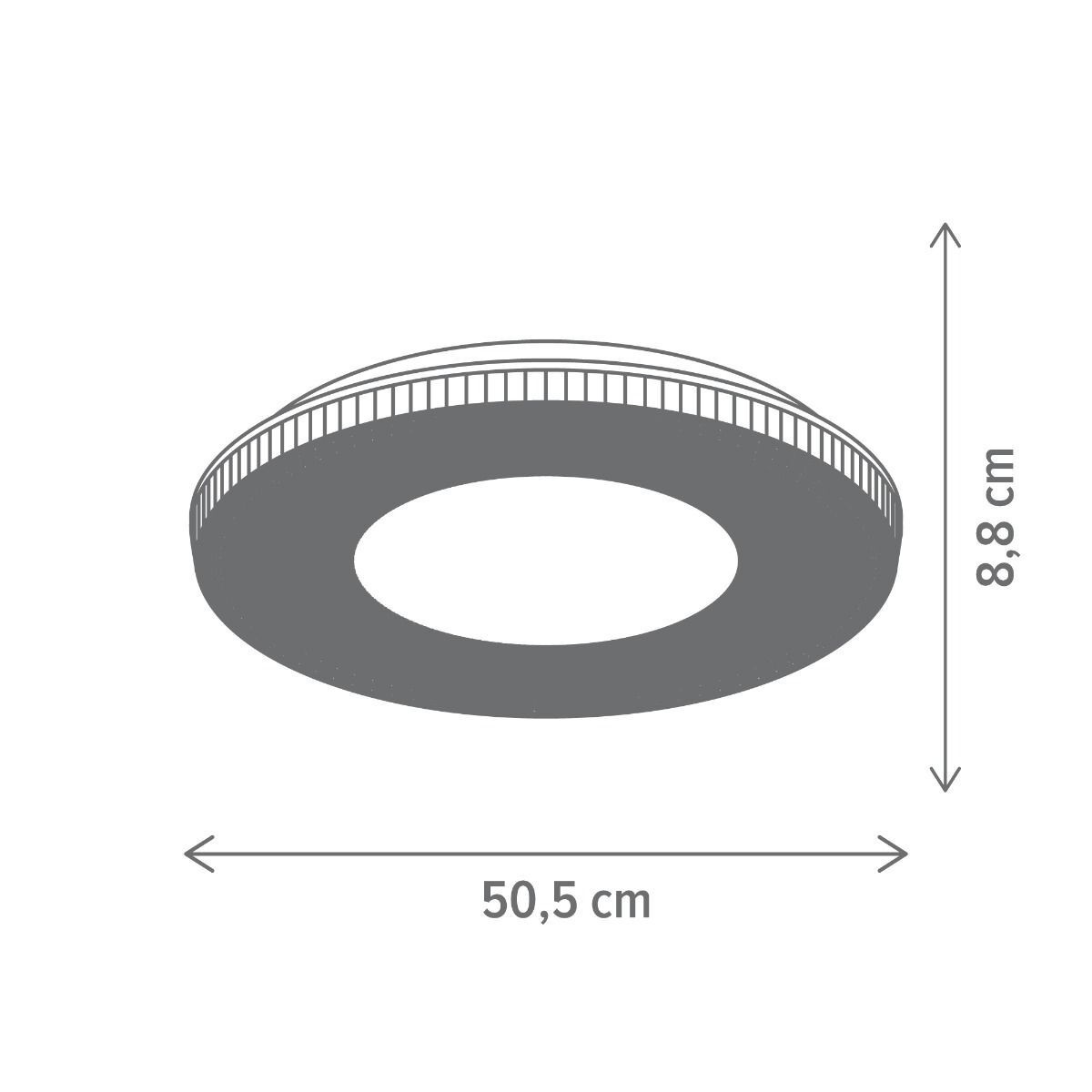 Plafoniera LED Radiant, 48W, temperatura de culoare ajustabila(3000-6500 K), alba, Klausen