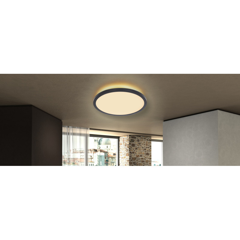 Plafoniera LED Sapana 41562-18B, 18W, 1500lm, lumina calda, IP20, neagra, Globo Lighting - 1 | YEO