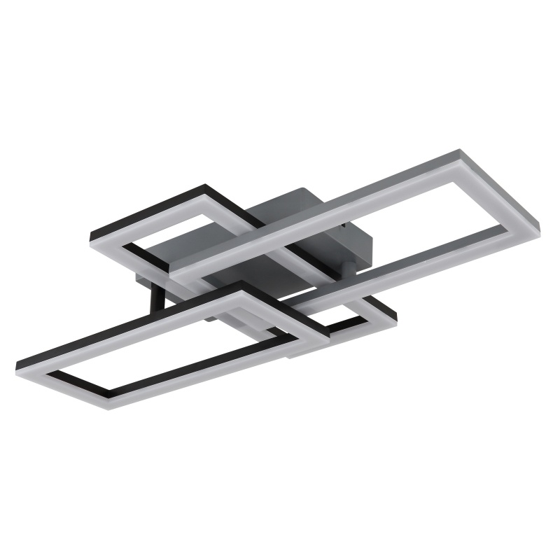 Plafoniera Sapena LED 24W, lumina neutra (4000 K), 1800lm, neagra mata+gri, Globo Lighting - imagine 4