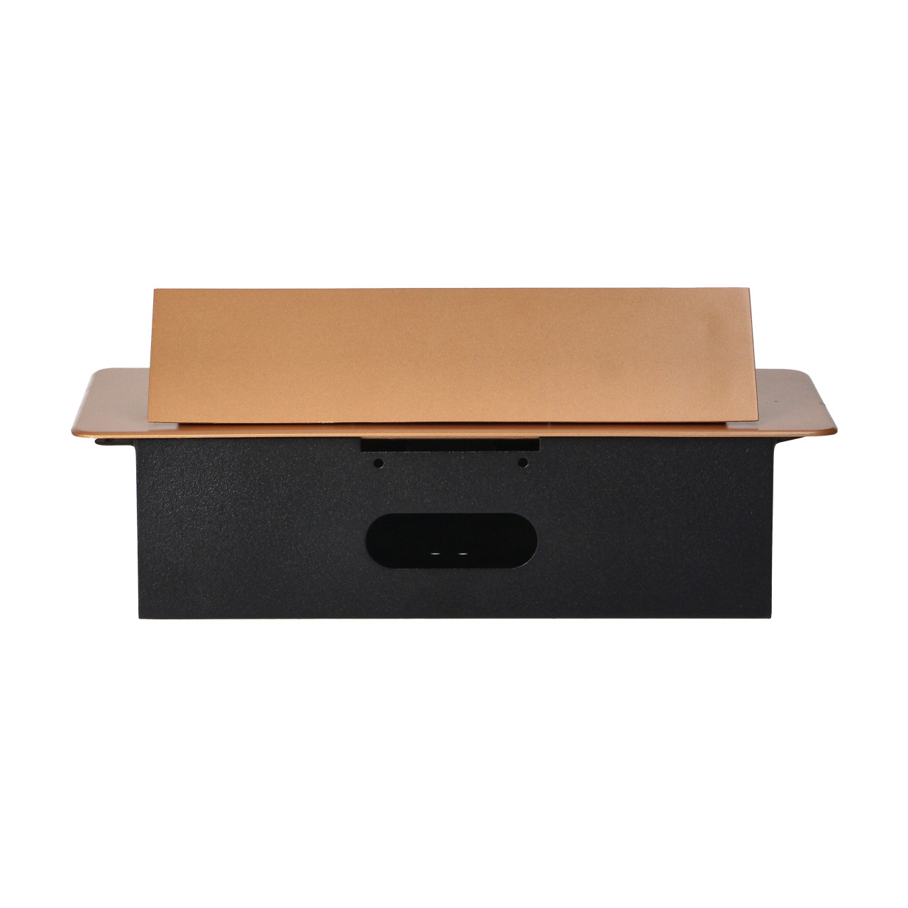 Priza incastrabila dreptunghiulara, 2 prize scuko + 2 USB 5V 2.1A, fara cablu, auriu, Orno - 1 | YEO