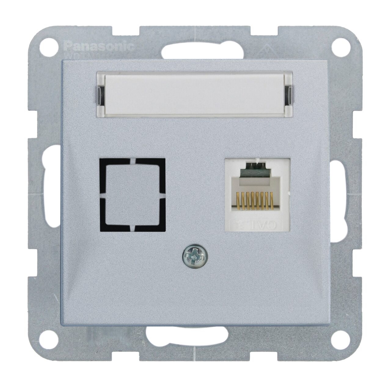 Priza internet cat 5E, IP20, Argintiu, Panasonic Karre Plus 55