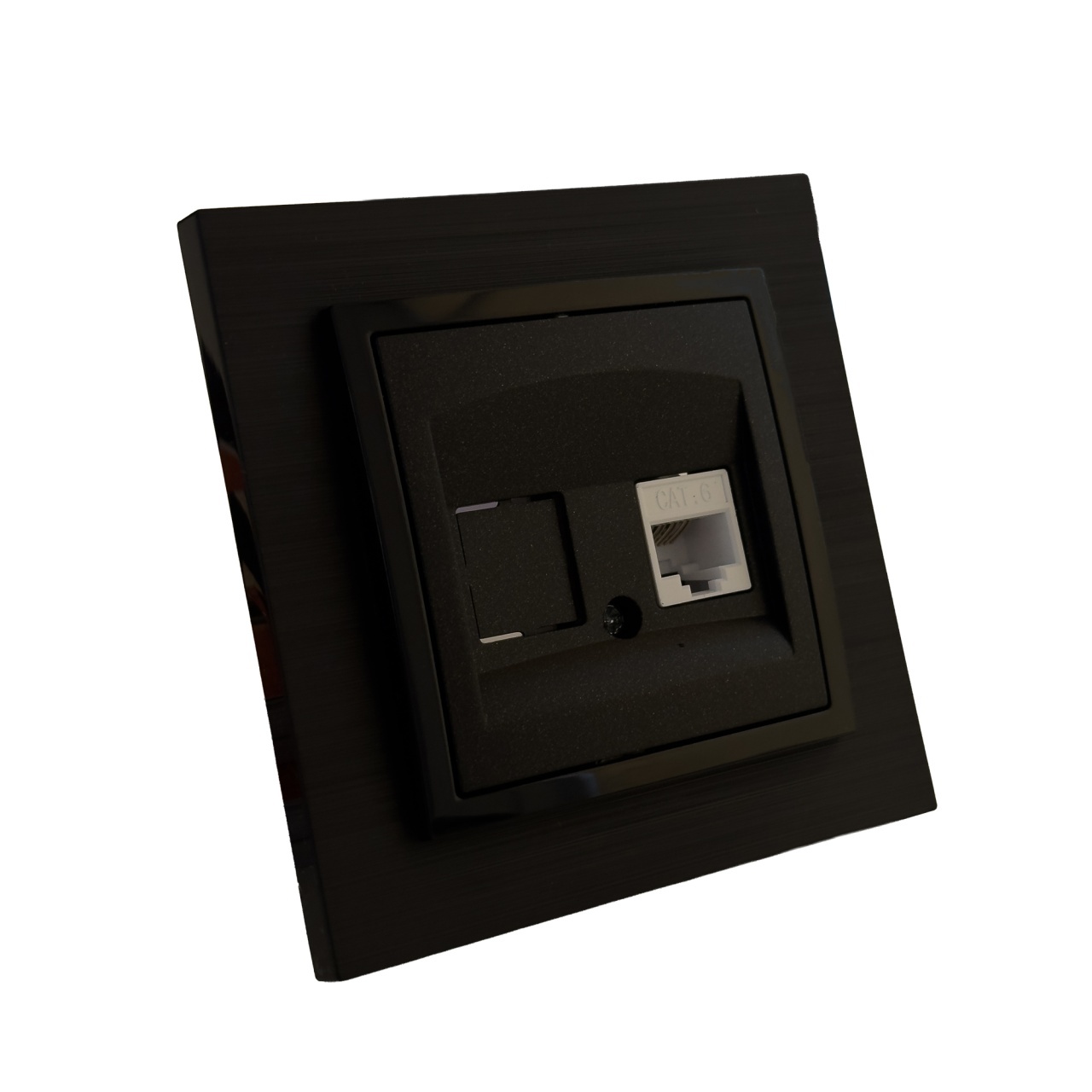Priza internet cat6, neagra, Olbia Titan - imagine 2