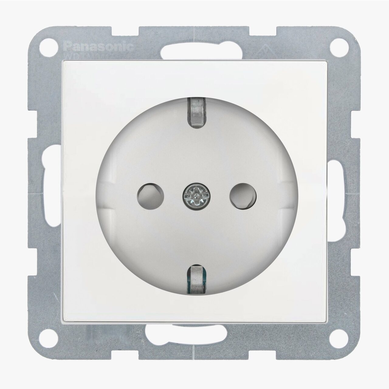 Priza simpla cu impamantare, protectie copii, 16A, IP20, Alb, Panasonic Karre Plus 55