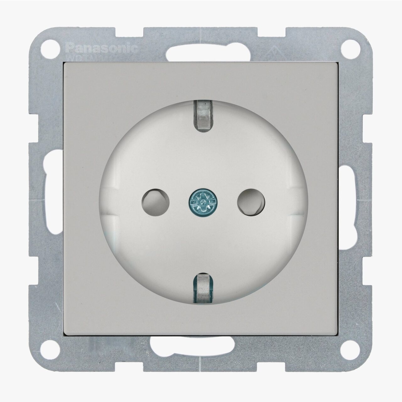 Priza simpla cu impamantare, protectie copii, 16A, IP20, Sandstone, Panasonic Karre Plus 55 Soft Touch