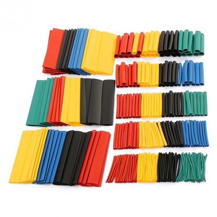 Set 328 buc tuburi termocontractabile, multicolor, 2:1, poliolefin, ignifuge, Rebel - 1 | YEO