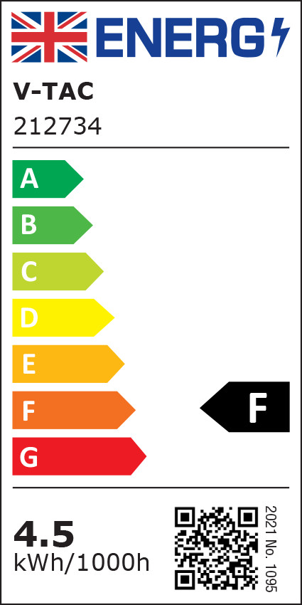 Set 6 becuri LED 4.5W (40W) V-TAC, E14, P45, 4000K, lumina neutra, 470 lm, clasa energetica F